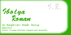 ibolya roman business card